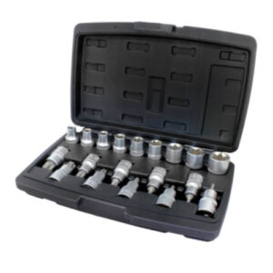 Juego De Dados TORX Y Puntas TORX De 19 Piezas Con Accionamiento De 1/2"