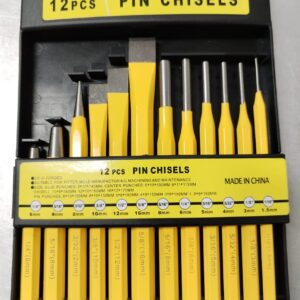 Juego de cincel, punzón central y punzón de 12 piezas
