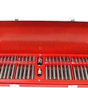 Juego de llaves de vaso de impacto de 0.5 in y 0.5 in con estuche hexagonal Torx Allen