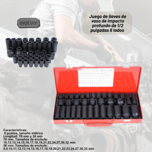 Juego de 35 dados de impacto de 1/2"