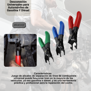 Juego de 3 alicates para desconectar la línea de combustible