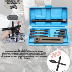 Herramienta para separar pernos de cárter de motocicletas, para desmontar en 2 y 4 posiciones
