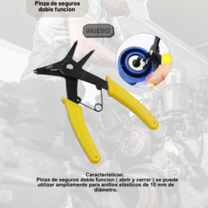 Alicates Circlip 2 en 1 Alicates internos y externos de doble propósito Alicates de resorte externos Herramienta de extracción de anillo de retención grande